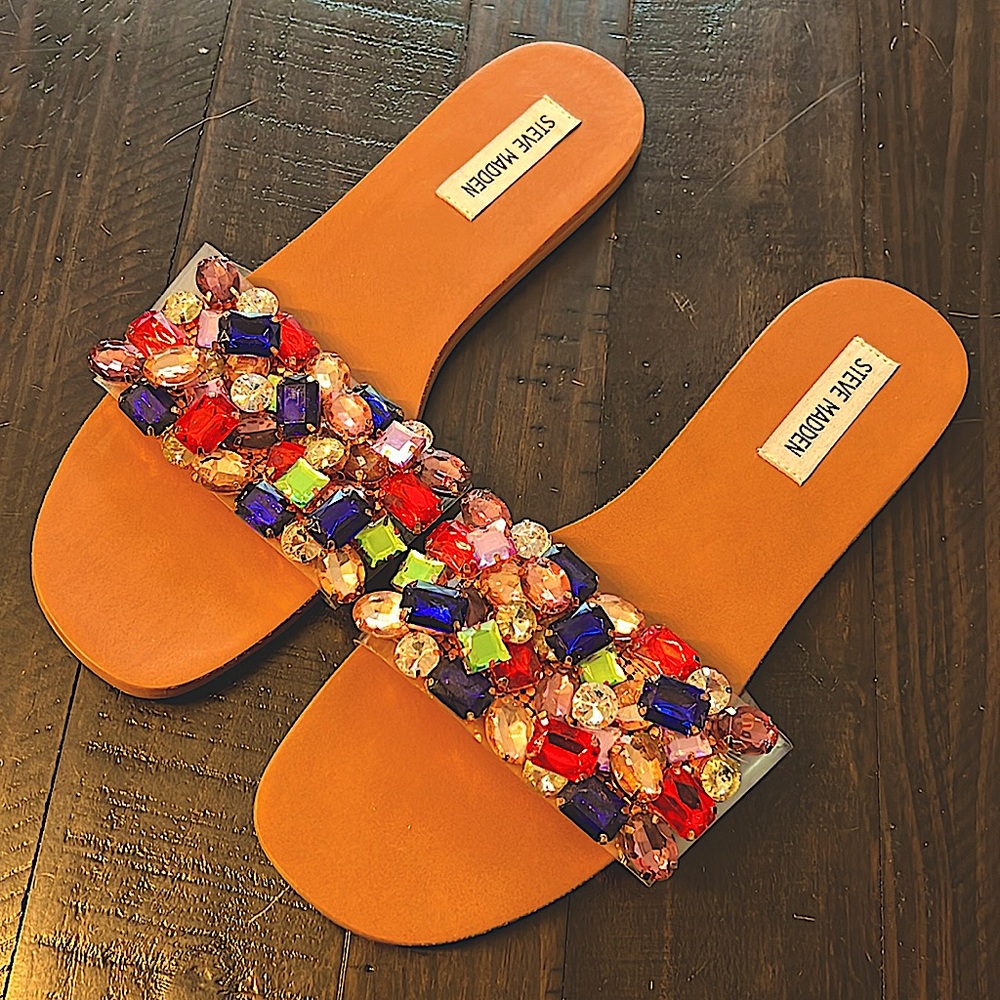 Steve Madden Jeweled Slides